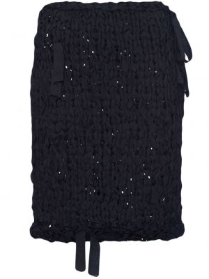 Svilena mini suknja Prada crna