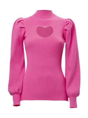 Szív mintás pulóver Influencer rózsaszín