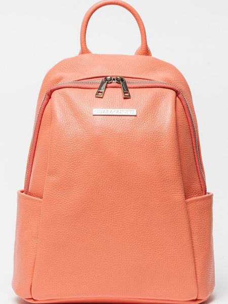 Кожаный рюкзак с карманами Chiara Canotti розовый