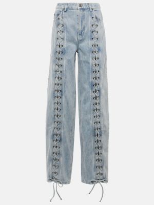 Straight leg jeans di pizzo Rotate Birger Christensen blu