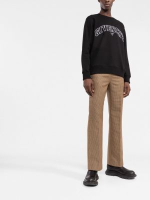Raštuotas džemperis apvaliu kaklu Givenchy juoda