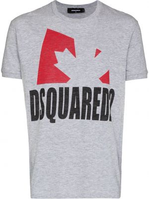 Camiseta con estampado Dsquared2 gris