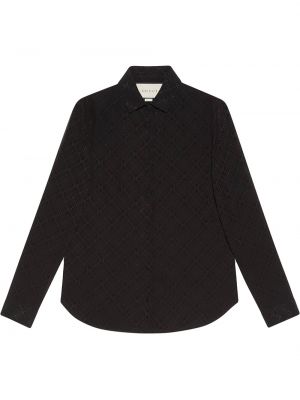 Camisa de tejido jacquard Gucci negro