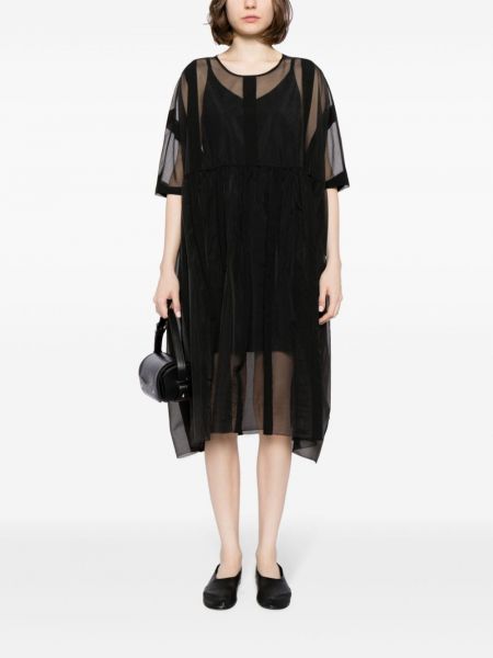 Průsvitné midi šaty Uma Wang černé