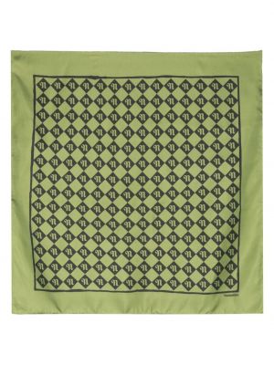 Копринен шал с принт Nanushka зелено