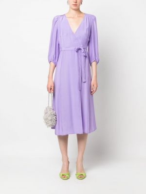 Šilkinis vakarinė suknelė v formos iškirpte P.a.r.o.s.h. violetinė