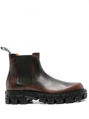 Leder chelsea boots Versace braun