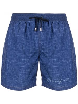 Trykt shorts Corneliani blå