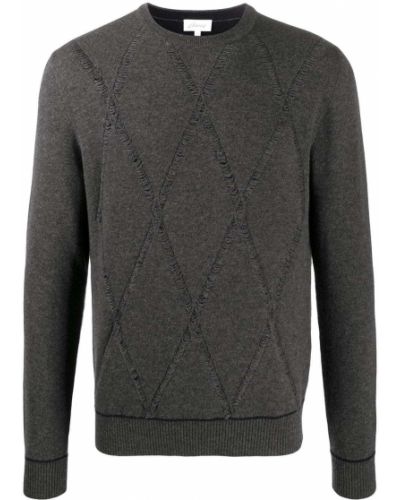 Jersey de punto de tela jersey con estampado de rombos Brioni gris