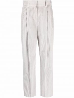 Pantalones de cintura alta Brunello Cucinelli gris