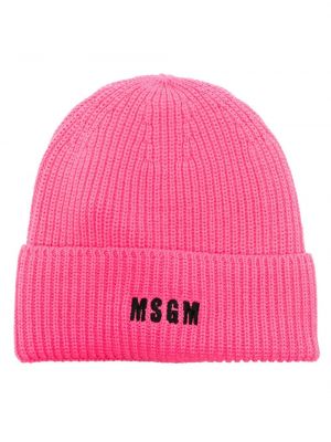 Mütze mit stickerei Msgm pink