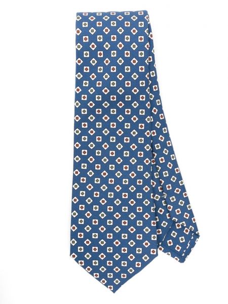 Cravate en jacquard Canali bleu