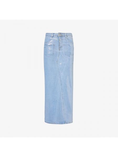 Джинсовая юбка макси mimi с эффектом металлик Amy Lynn синий