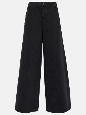 Voľné džínsy s nízkym pásom Khaite čierna