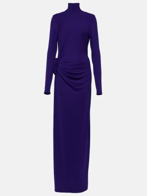 Květinové dlouhé šaty Magda Butrym fialové