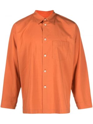 Chemise en coton plissée Homme Plissé Issey Miyake orange