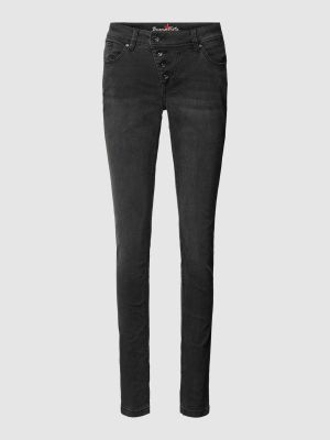 Jeansy skinny w jednolitym kolorze Buena Vista czarne