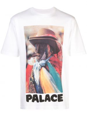 Тениска с принт Palace бяло
