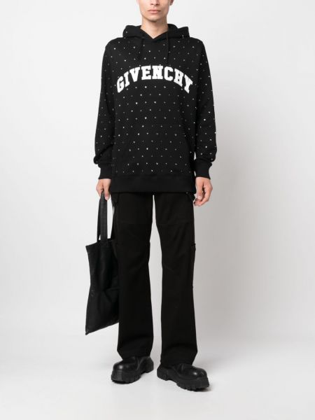 Mikina s kapucí s potiskem Givenchy černá