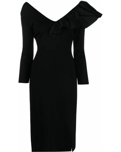 Vestido de cóctel con volantes Givenchy negro