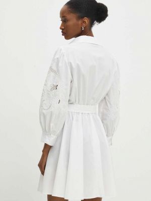 Pamut mini ruha Answear Lab fehér
