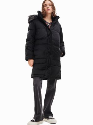 Παλτό χειμωνιάτικο Desigual μαύρο