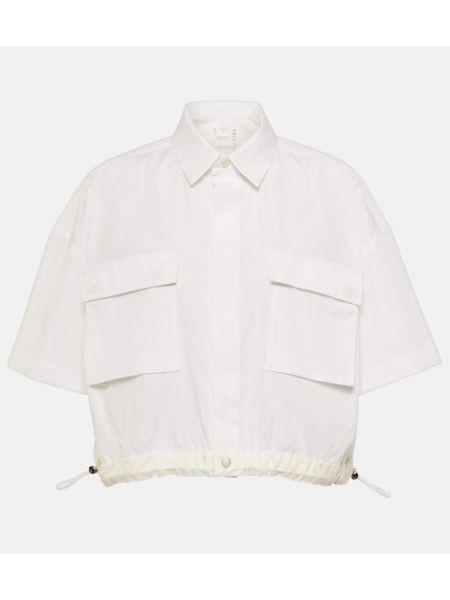 Camisa de algodón Sacai blanco
