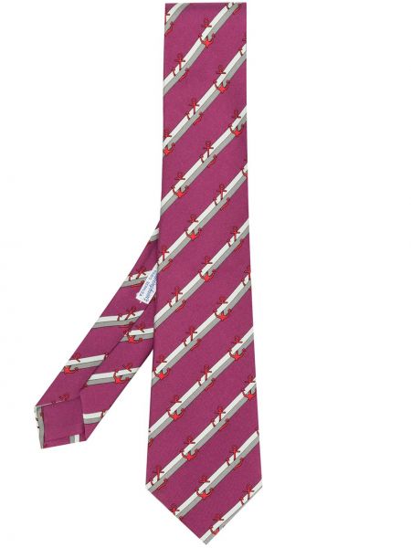 Krawat w paski Hermès Pre-owned