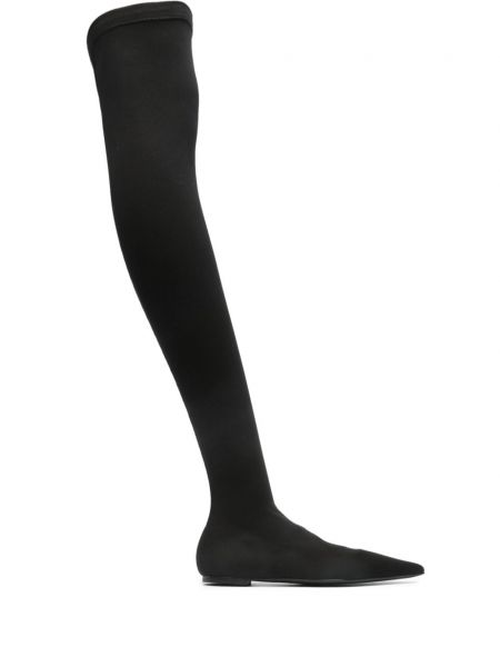 Stivali di gomma in jersey Dolce & Gabbana nero