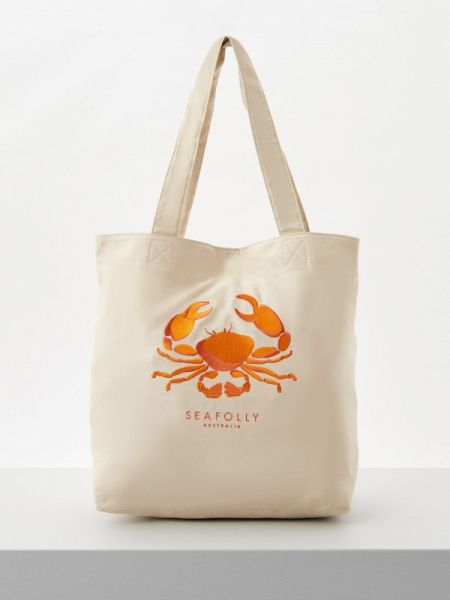 Пляжная сумка Seafolly Australia бежевая