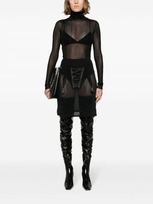 Caurspīdīgs džemperis Givenchy melns