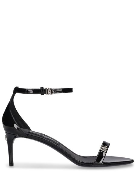 Sandalias de charol Dolce & Gabbana negro