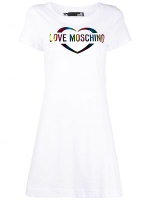 Trykt t-skjorte Love Moschino hvit