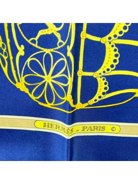 Bufanda retro Hermès Vintage azul