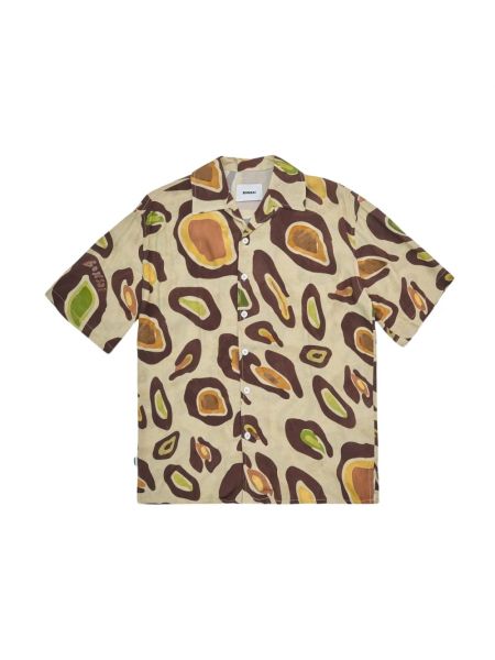 Oversize hemd mit print mit leopardenmuster Bonsai beige