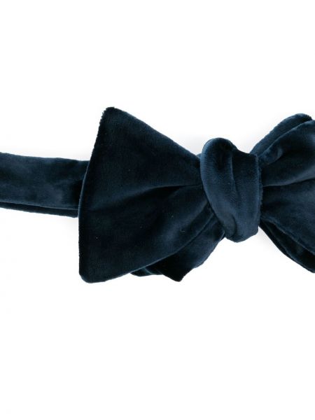 Aksamitny krawat z kokardką Paul Smith niebieski