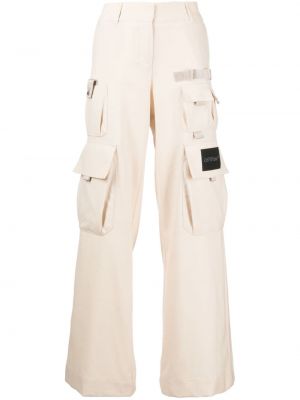 Pantaloni cargo cu croială lejeră Off-white alb