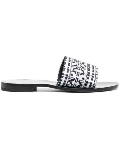 Trykt flip-flops Ermanno Scervino hvit