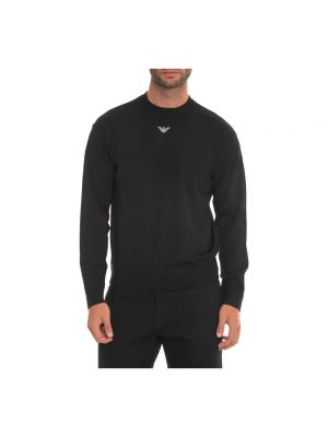 Sweter wełniany Emporio Armani czarny
