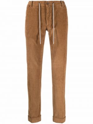 Pantalones con cordones de pana Dell'oglio marrón