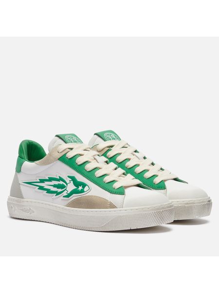 Кожаные замшевые кроссовки Enterprise Japan зеленые