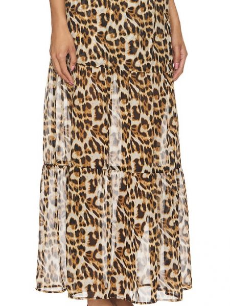 Falda larga leopardo Sprwmn marrón