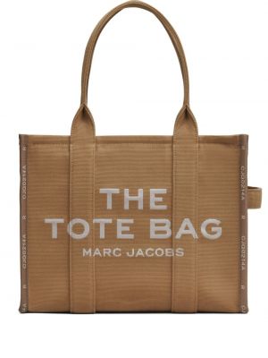 Žakárová nákupná taška Marc Jacobs hnedá