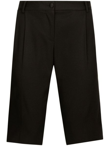 Plisirane kratke hlače Dolce & Gabbana crna