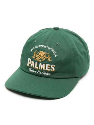 Haftowana czapka z daszkiem Palmes zielona