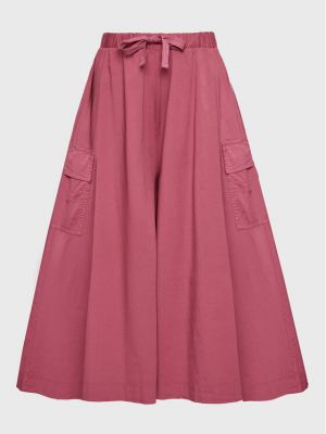 Relaxed широки панталони тип „марлен“ Deha розово
