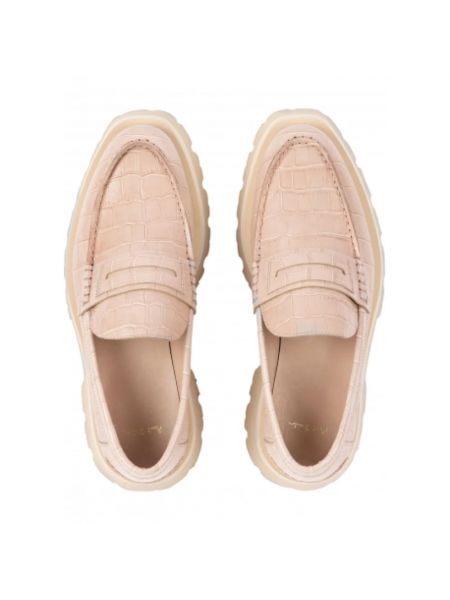 Loafers de cuero con plataforma Paul Smith beige