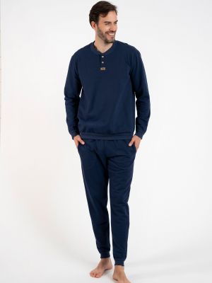 Teplákové nohavice s dlhými rukávmi Italian Fashion modrá