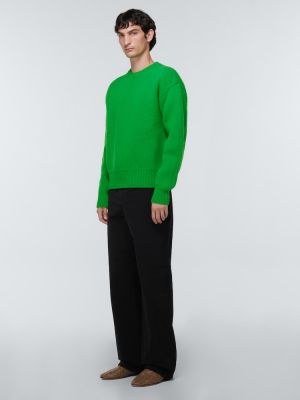 Вълнен пуловер Bottega Veneta зелено