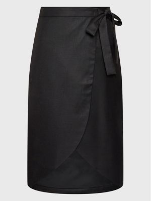 Priliehavá midi sukňa Bruuns Bazaar čierna